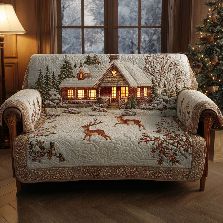 Housse de canapé matelassée – Chalet d’hiver