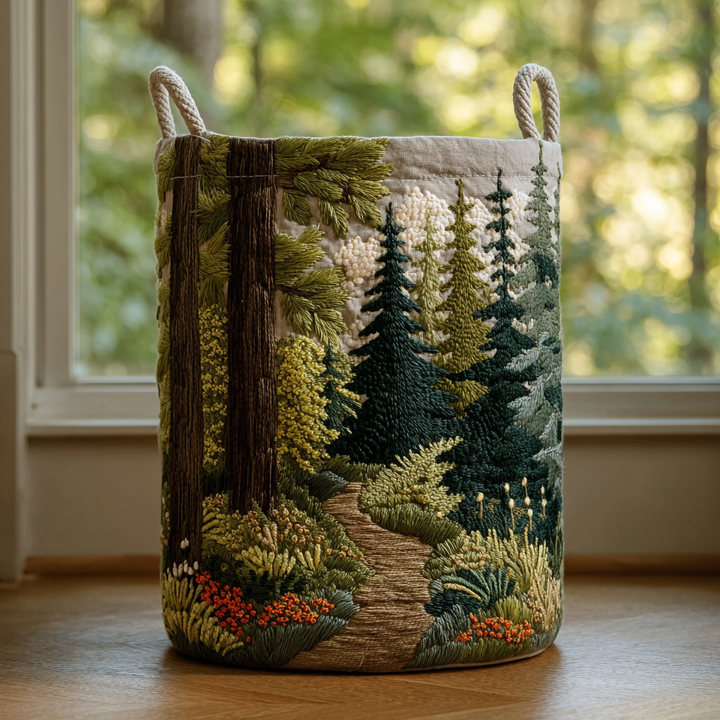 Panier à linge matelassé – Paysage naturel – vue 1