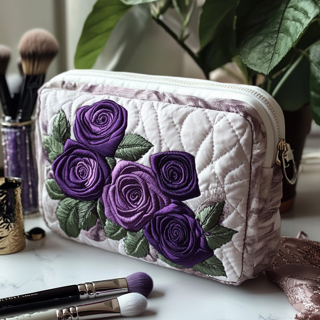 Trousse de maquillage matelassée pétales élégants – vue 1 – Maria Milano