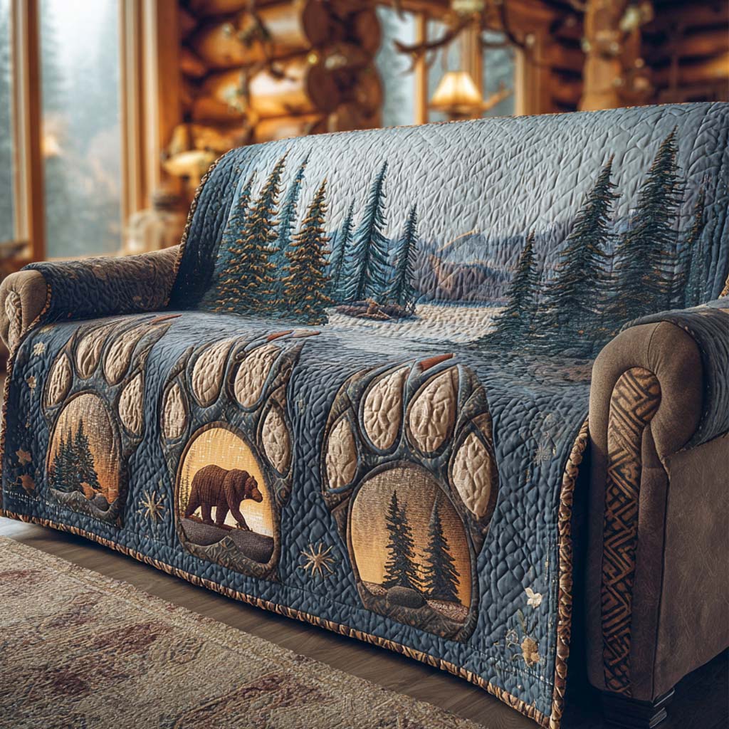 Housse de canapé matelassée – Style rustique – image 1
