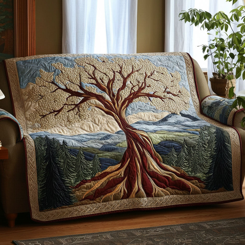 Housse de canapé matelassée – Arbre de vie