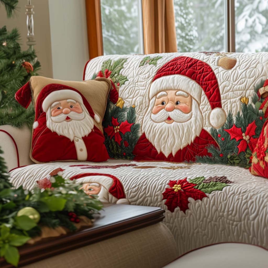 Housse de canapé matelassée – Père Noël – image 1