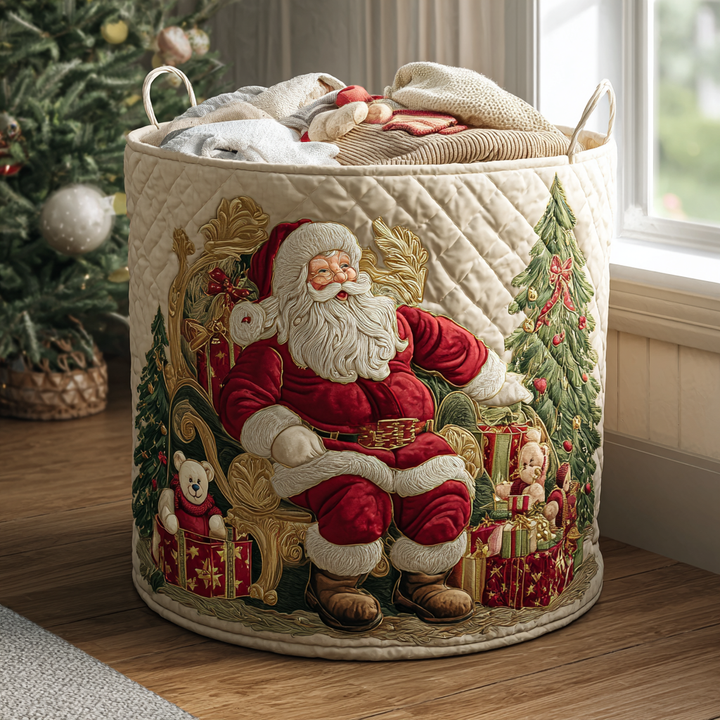 Panier à linge matelassé – Père Noël – vue 5