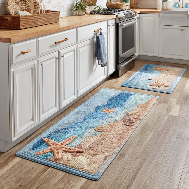 Tapis de cuisine antidérapant – Motif marin apaisant