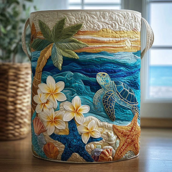 Panier à linge matelassé – Tortue marine – vue 1