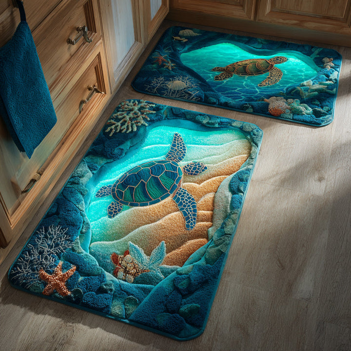 Tapis de cuisine antidérapant – Marée sereine