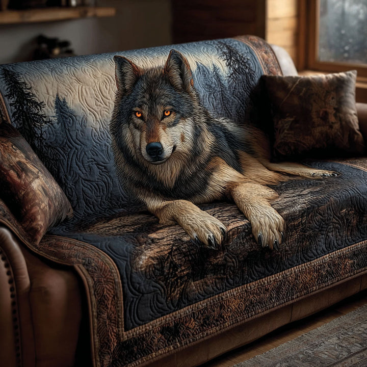 Housse de canapé matelassée – Loup – image 1