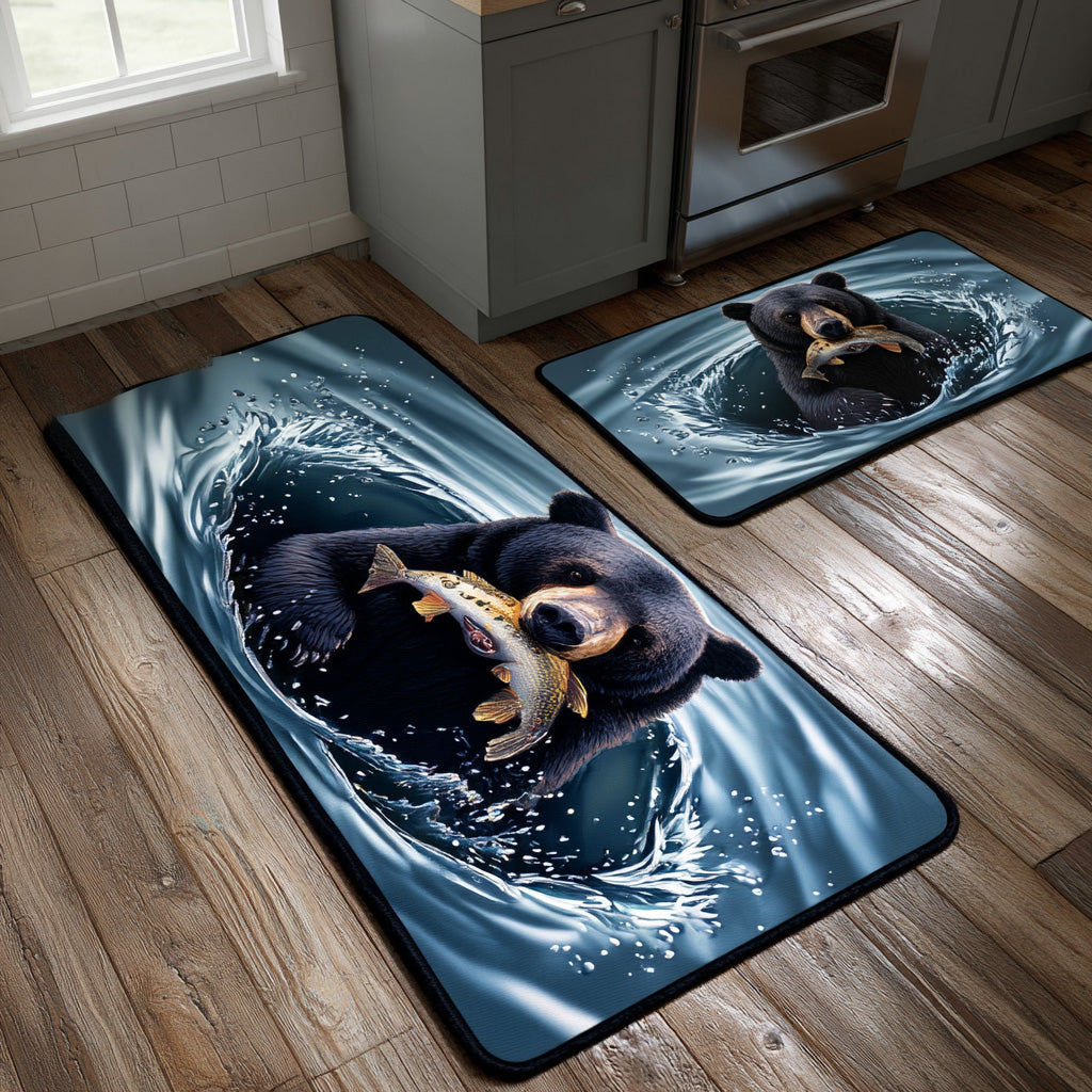 Tapis de cuisine antidérapant – Ruisseau et ambiance naturelle