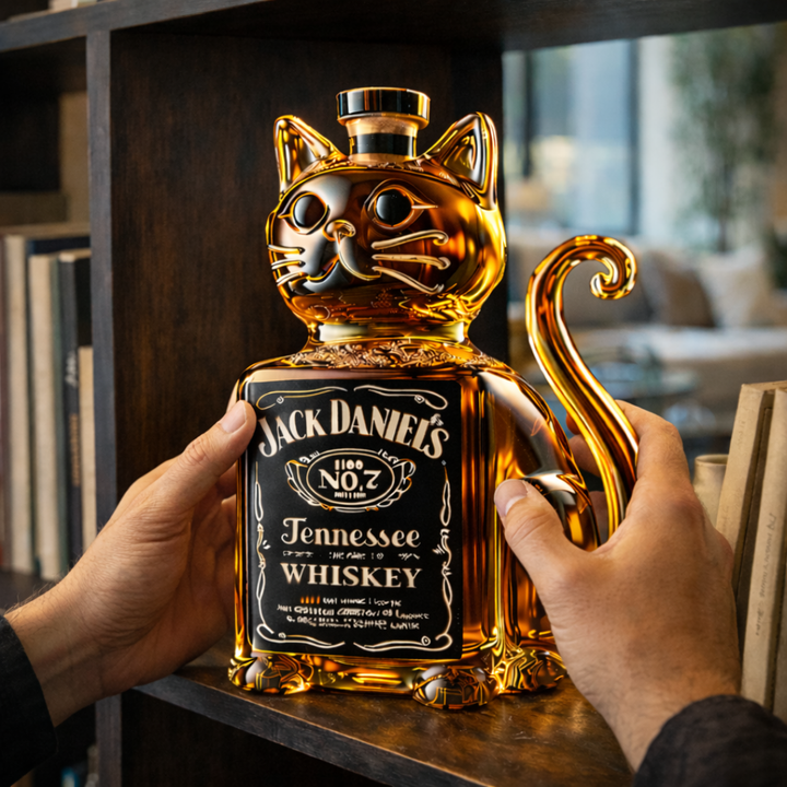 Bouteille de whisky - Édition Chat