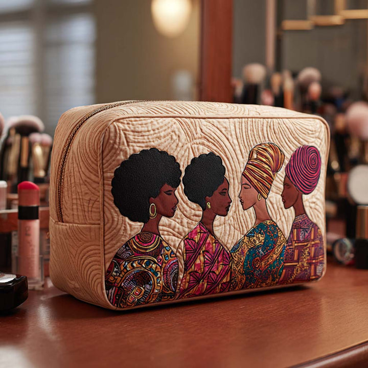 Trousse de maquillage matelassée cœurs de l’amitié – vue 1 – Maria Milano