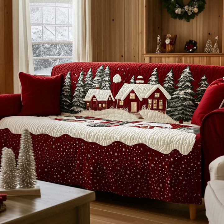 Housse de canapé matelassée – Motif de Noël