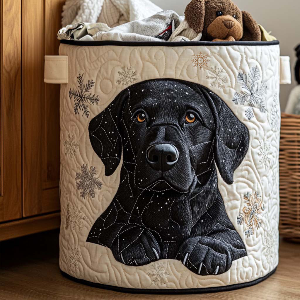 Panier à linge matelassé – Motif hivernal – vue 1