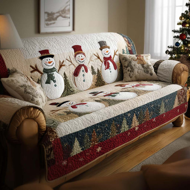 Housse de canapé matelassée – Motif de Noël – image 1