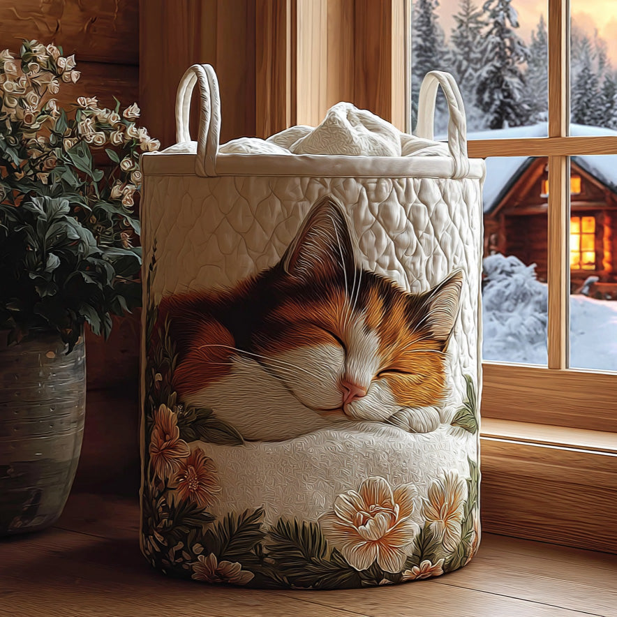 Panier à linge matelassé – Motif hivernal – vue 1