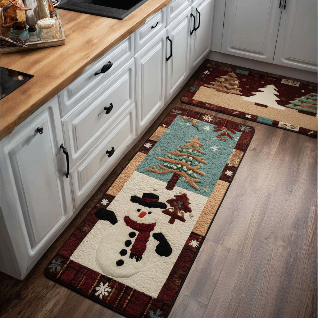 Tapis de cuisine antidérapant – Arbre enneigé