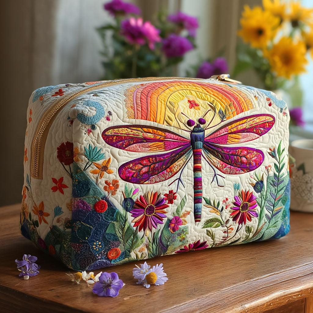 Trousse de maquillage matelassée motif délicat – vue 1 – Maria Milano