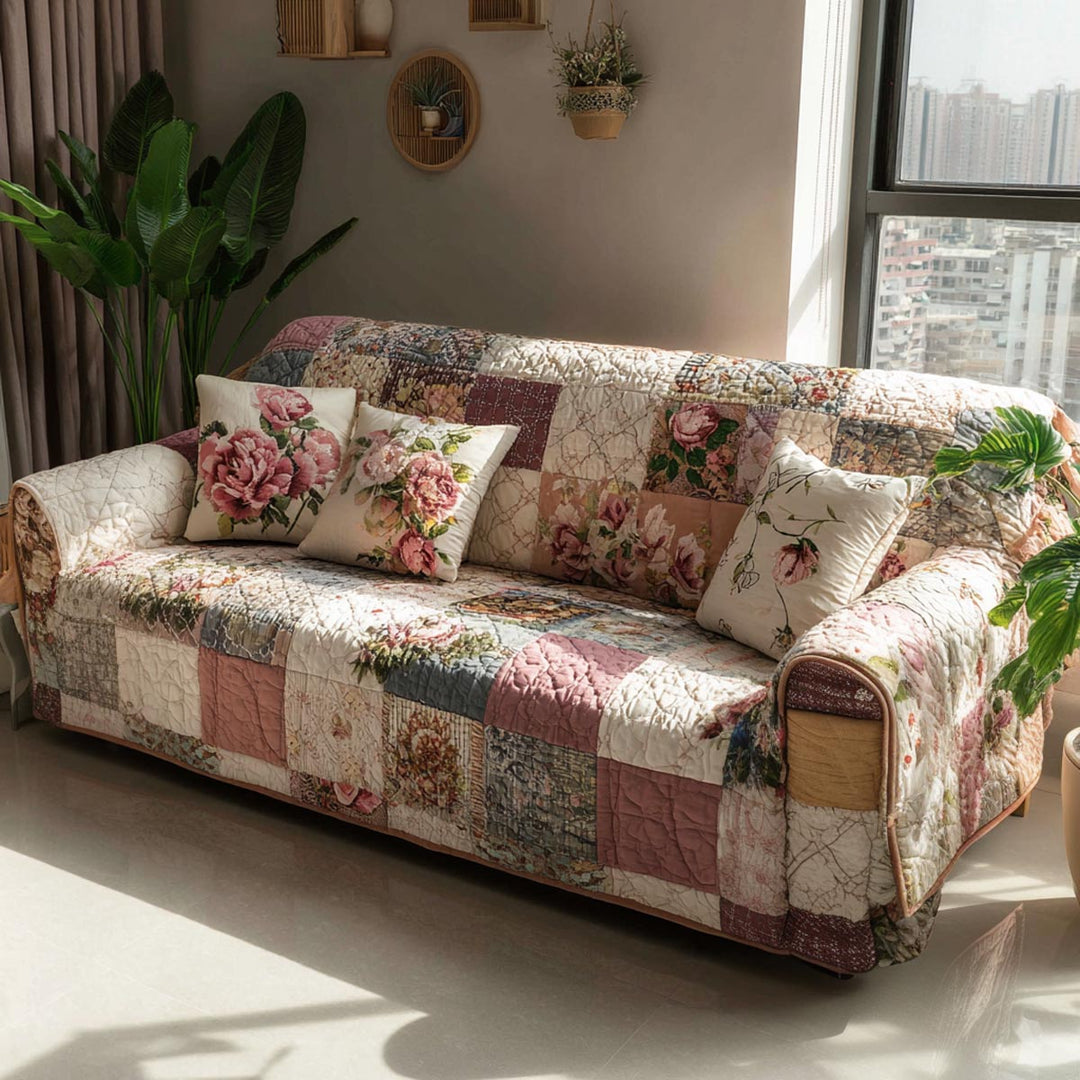 Housse de canapé matelassée – Ambiance maison chaleureuse – image 1