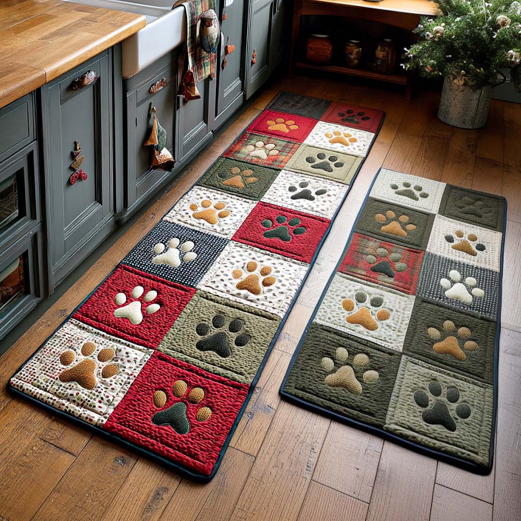 Tapis de cuisine antidérapant – Empreintes de pattes
