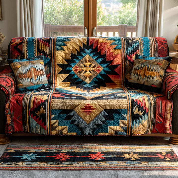 Housse de canapé matelassée – Motif du Sud-Ouest – image 1