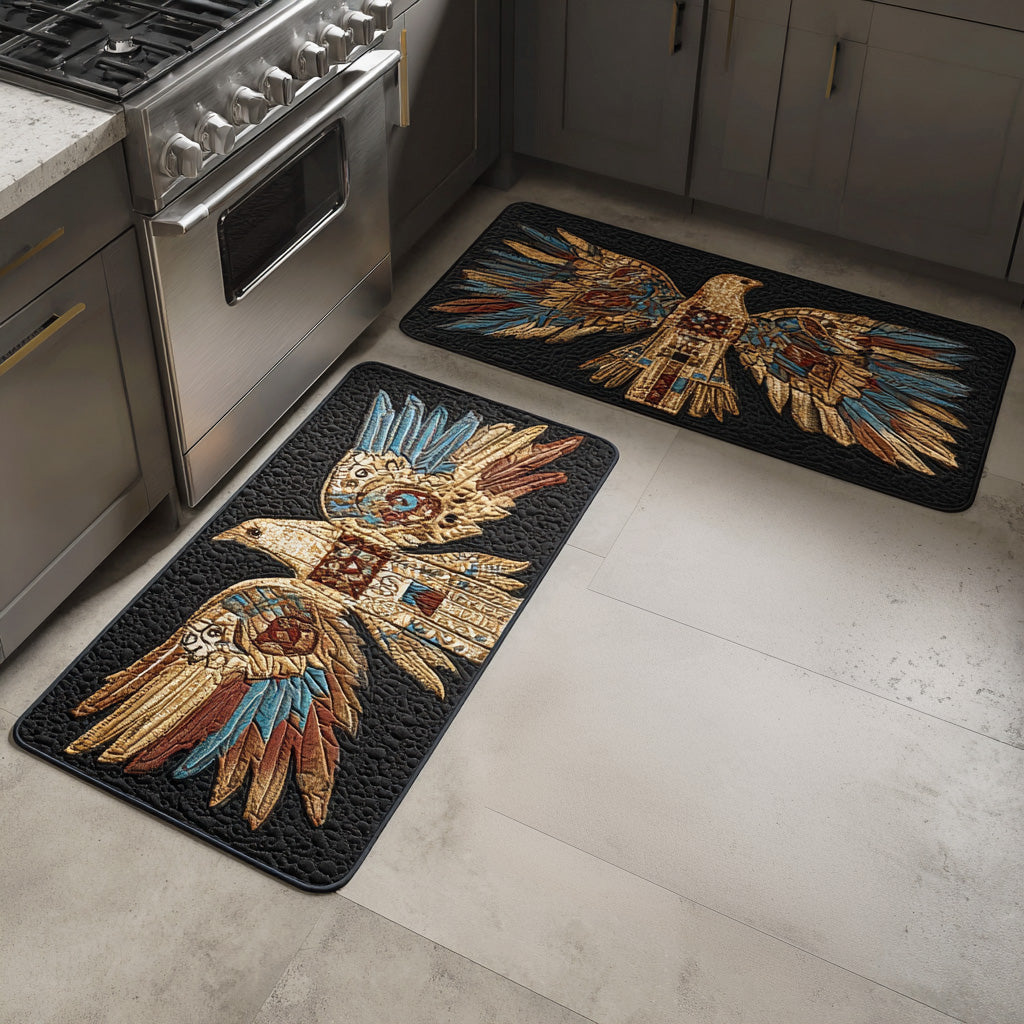 Tapis de cuisine antidérapant – Aigle et esprit de la nature