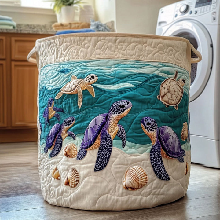 Panier à linge matelassé – Tortue marine