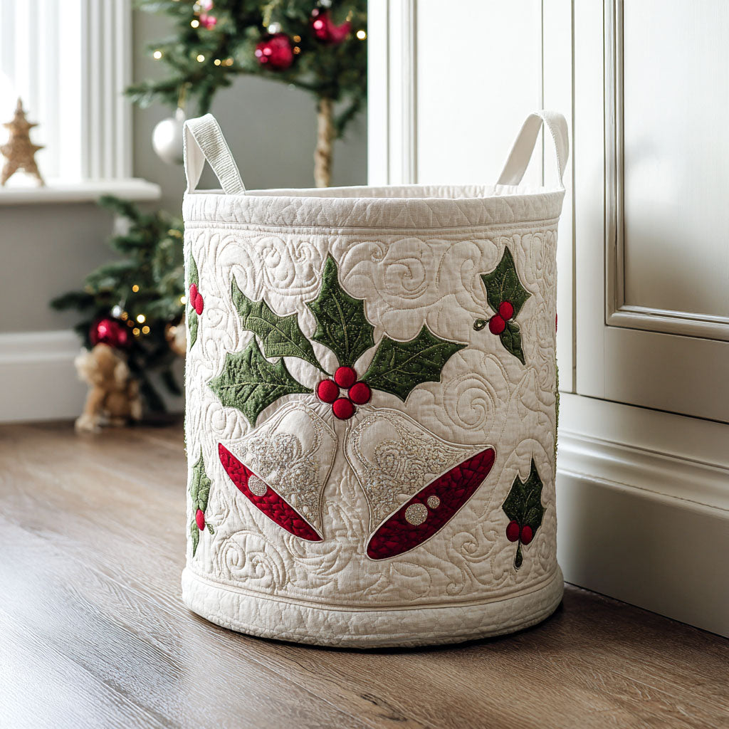 Panier à linge matelassé – Motif de Noël – vue 7