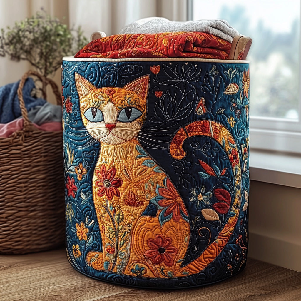 Panier à linge matelassé – Forme de chat