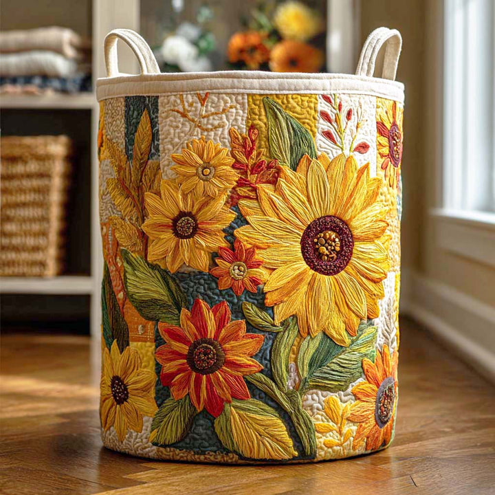 Panier à linge matelassé – Tournesol – vue 1