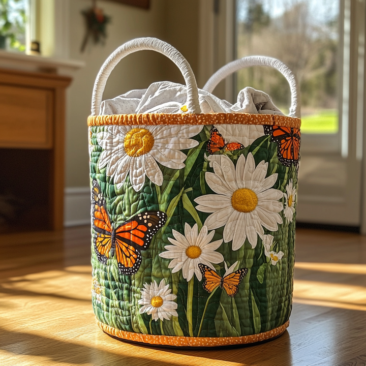 Panier à linge matelassé – Tournesols – vue 1