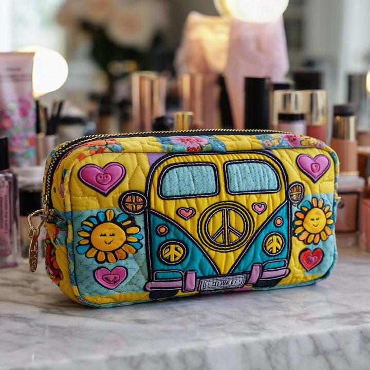 Trousse de maquillage matelassée combi solaire – vue 1 – Maria Milano