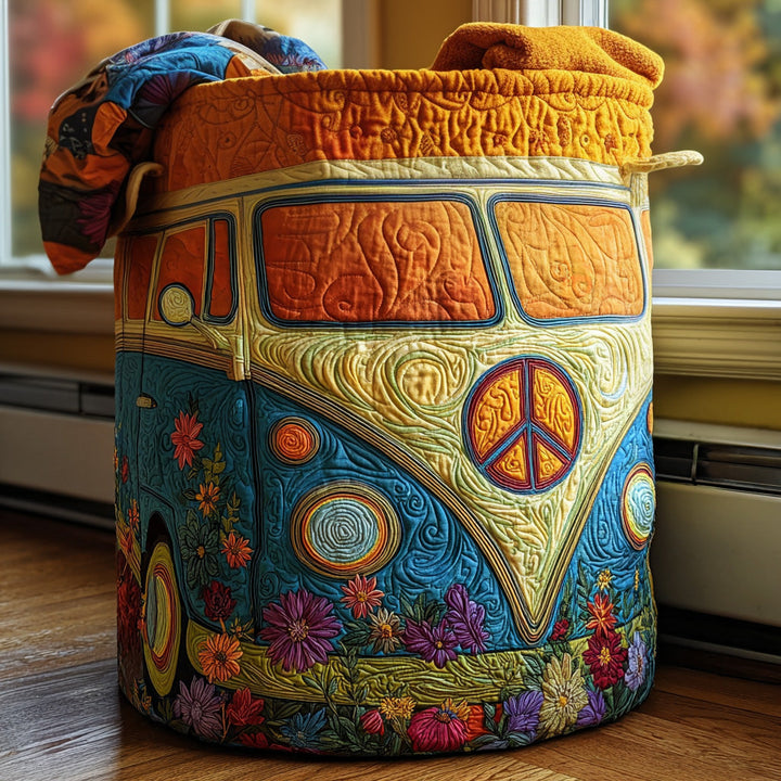 Panier à linge matelassé – Style hippie coloré – vue 1