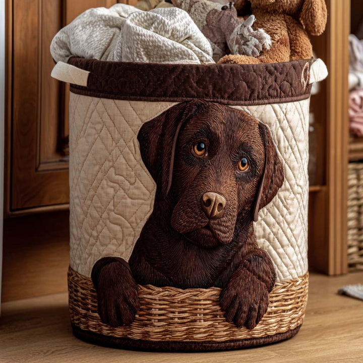 Panier à linge matelassé – Petit animal au regard tendre – vue 1