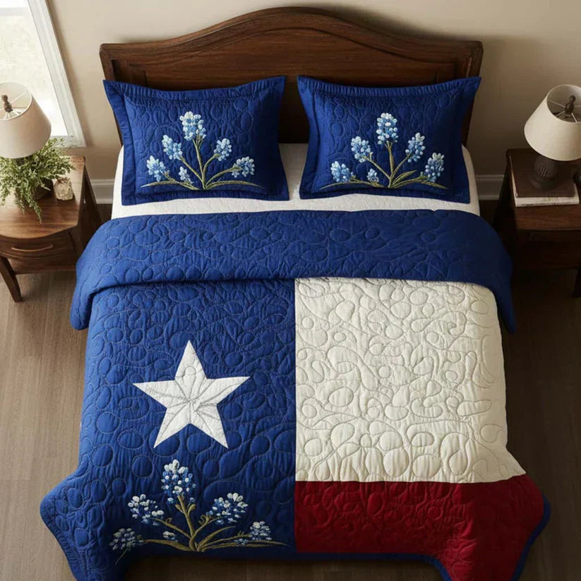 Parure de lit matelassée 3 pièces - Fierté du Texas