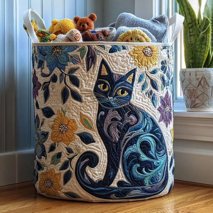 Panier à linge matelassé – Chats – vue 1