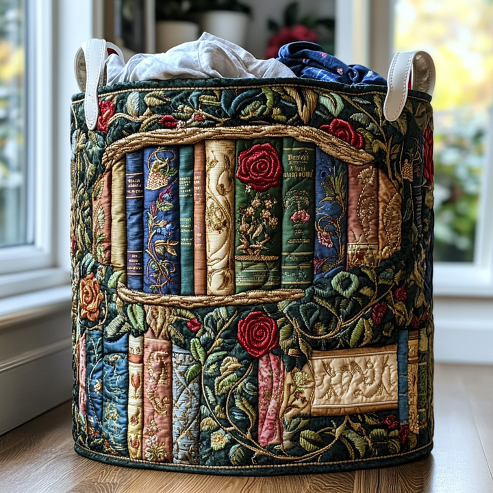 Panier à linge matelassé – Style vintage – vue 1