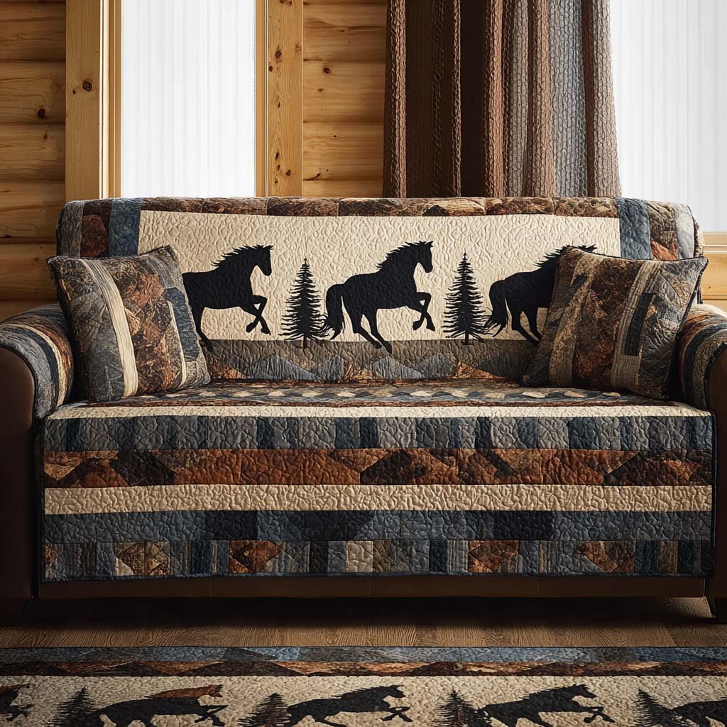 Housse de canapé matelassée – Style vintage – image 1