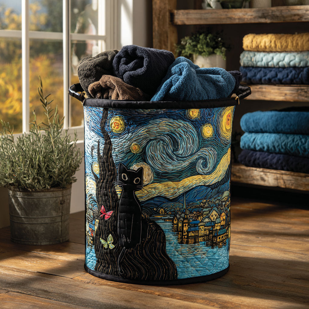 Panier à linge matelassé – Chats – vue 1
