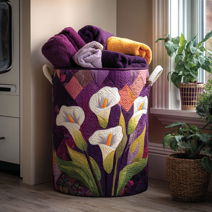 Panier à linge matelassé – Lys délicats – vue 1