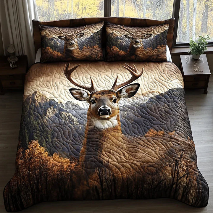 Parure de lit matelassée 3 pièces - Animaux de la Forêt
