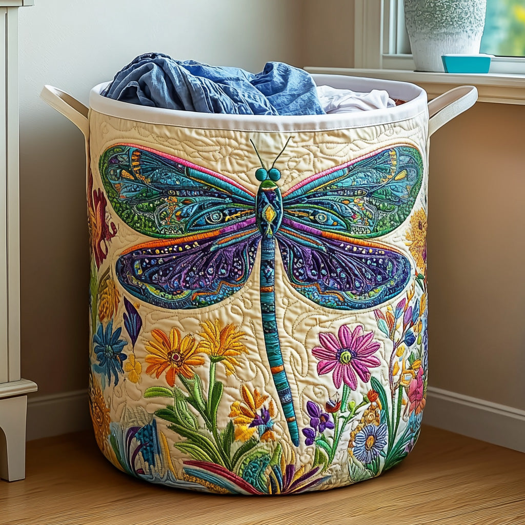 Panier à linge matelassé – Libellule