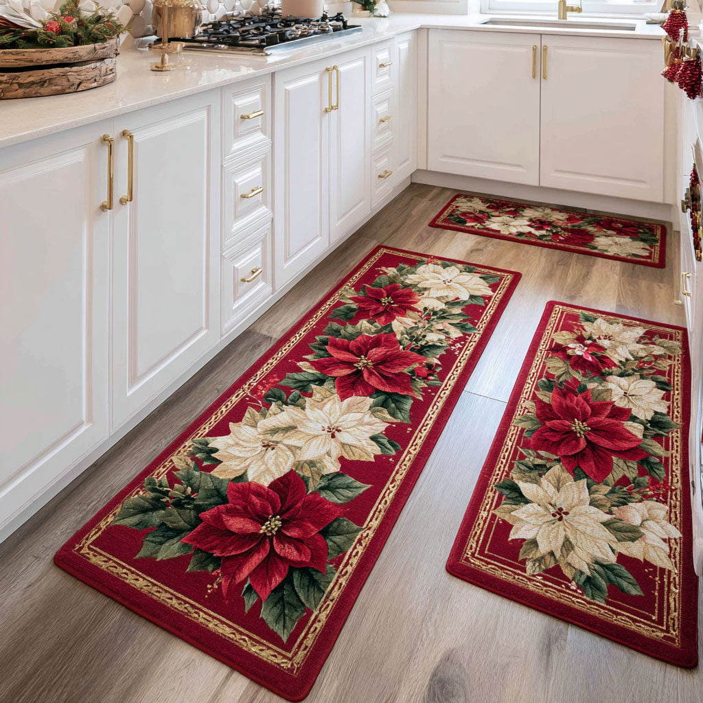 Tapis de cuisine antidérapant – Ambiance hivernale