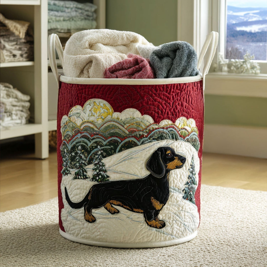 Panier à linge matelassé – Motif chiens – vue 4
