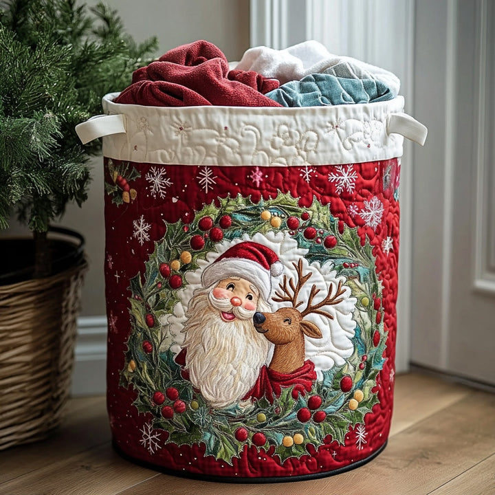 Panier à linge matelassé – Motif de Noël – vue 4