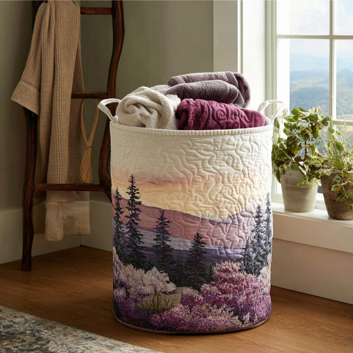 Panier à linge matelassé – Glycine – vue 1