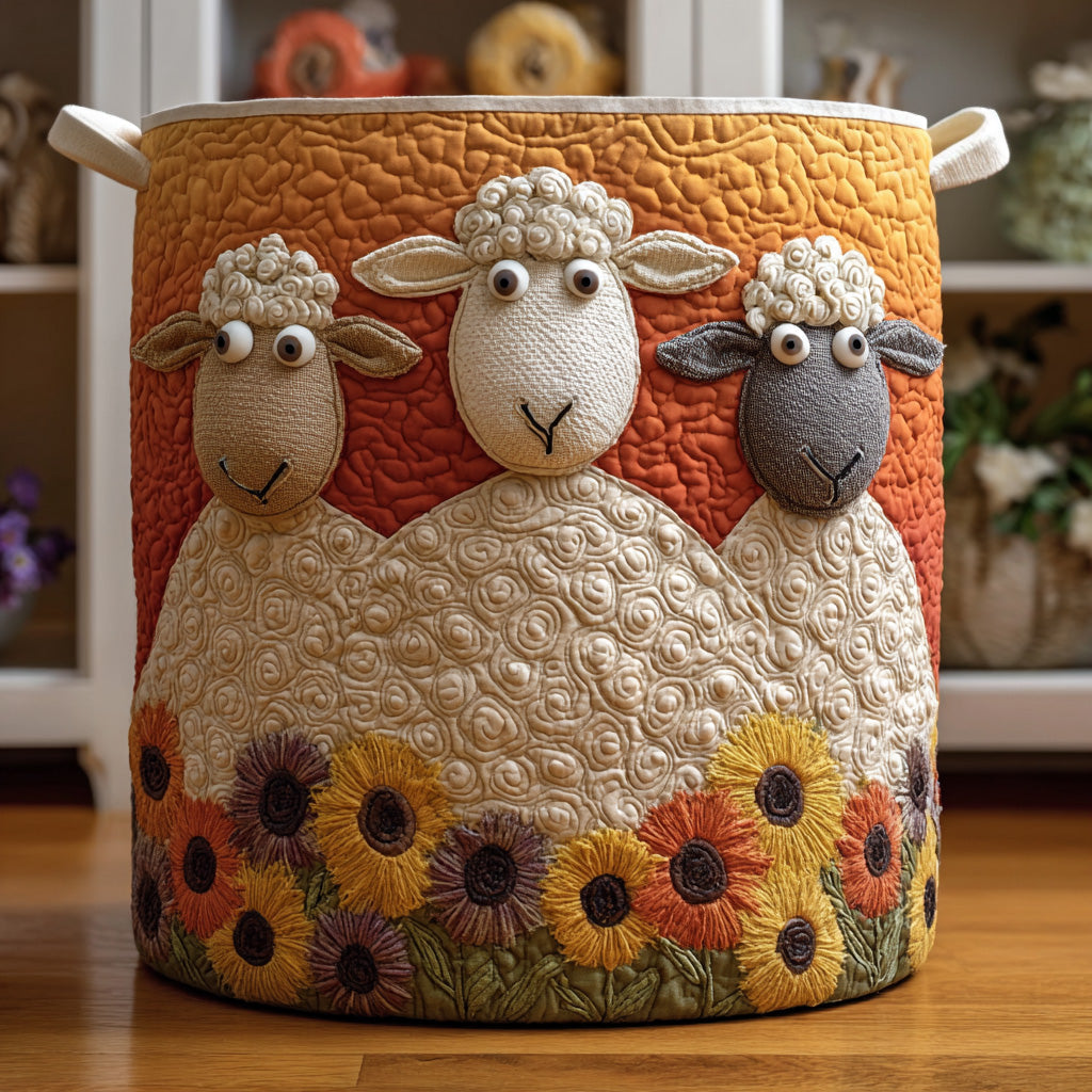 Panier à linge matelassé – Forme de mouton – vue 1