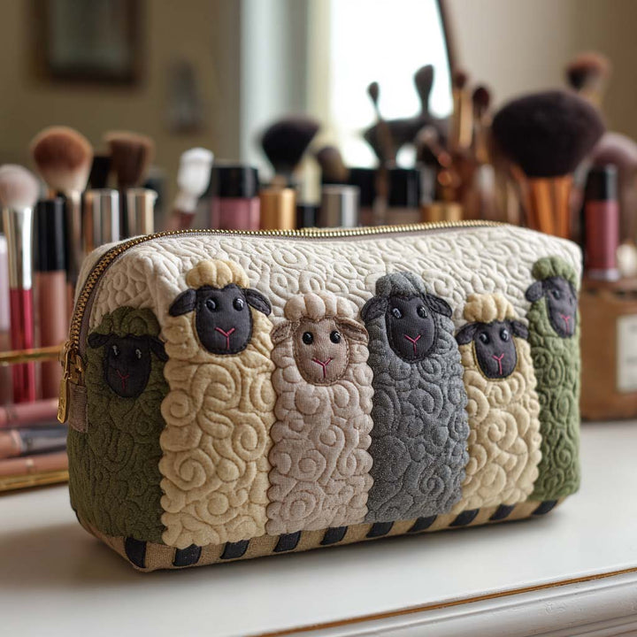 Trousse de maquillage matelassée moutons – vue 10 – Maria Milano